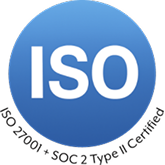 ISO 27001 + SOC 2 Type II logo